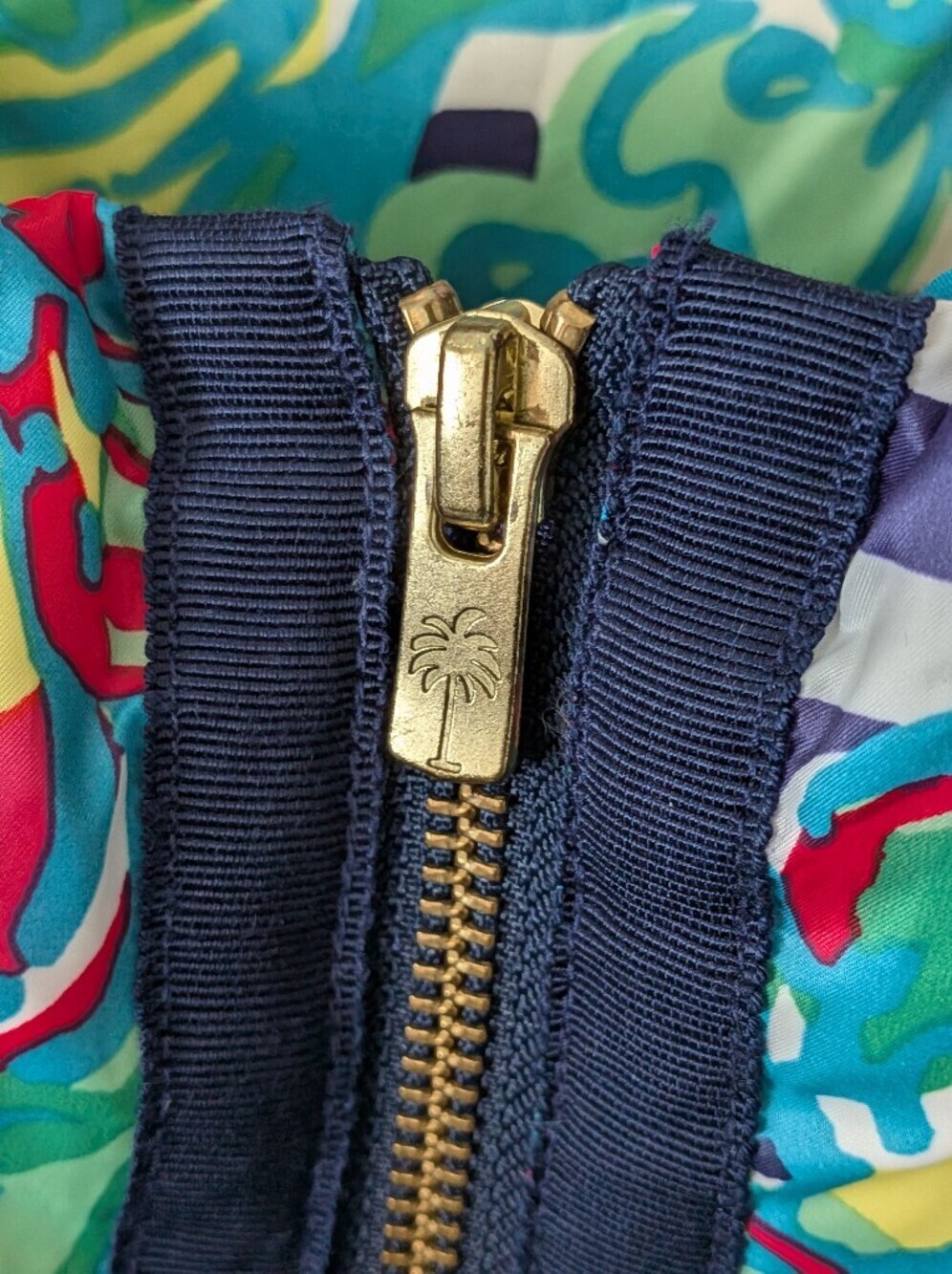 Lilly Pulitzer Vest Women's Large Puffer SYD Paradisio Down Feather Full Zip - Picture 10 of 12